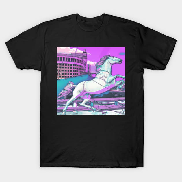 white horse T-Shirt by ElectricPeacock